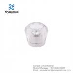 Cosmetic Bottle Plastic Acrylic Decorative Metal Cap Screw Top Transparent Cap for sale