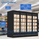 Supermarket Commercial Upright Glass Door Upright Chiller Showcase Refrigerator Multi Decks Remote for sale