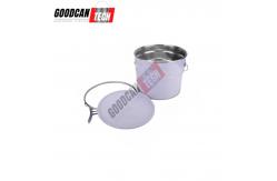China 10liter White Tin Pail Bucket 0.35mm Thickness OEM With Rubber Strip Gasket supplier