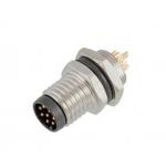 Male Front Mount M8 Circular Connector 60V 3A IP67 Rating With 3/4pin Screw Terminal for sale