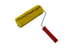 China Stitched Yellow Paint Roller Brush Euro - Style  With Cross Stripe supplier