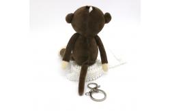 China Cute Brown Monkey Plush Keychain For Bag Clothing 20cm Size supplier