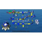 Floating Blue 50 x 40M Water Park Inflatable Water Island Park for sale