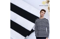 China Durable And Comfortable Texture Pure Cotton ​Striped Material Fabric For Tracksuit supplier