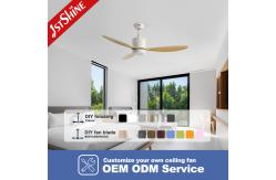 China Lighting solutions service 1stshine LED ceiling fan with remote and down rod supplier