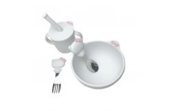 China Customized Sizes Cartoon Kitten Shape Baby Silicone Feeding Set Bpa Free supplier