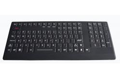 China IP68 Silicone rubber 106 keys dynamic rated and ruggedized military grade keyboard supplier