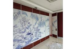 China Folding Aluminium Door Wooden Surface Movable Office Operable Partition Wall supplier