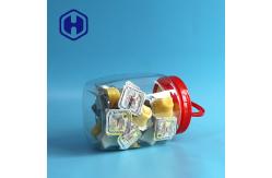 China 2250ml Square Large Mouth Plastic Pickle Jars With Handle PET Packing supplier