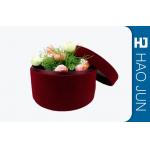 Red Small Round Cardboard Containers With Lids , Glossy Lamination for sale
