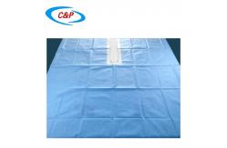 China Waterproof SMS Blue Disposable Surgical Drape Split Sheet With Adhesive supplier