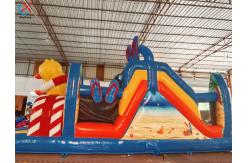 China Custom Blue Duck Themed Castle Jungle Bounce House For Kids supplier
