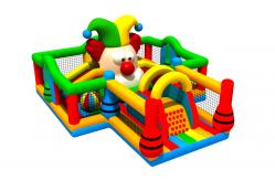 China Clown Inflatable Fun City Amusement Park Kids Inflatable Bounce House supplier