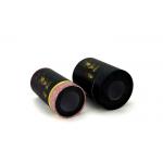 Black Color Round Paper Composite Cans Paper Canister With Window for sale