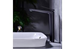 China Brass Vessel Single Hole Single Handle Basin Mixer Tap in Matte Black supplier