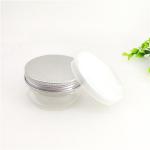100ml Clear Plastic Cylinder With Aluminum Lid / Empty Cosmetic Jars for sale
