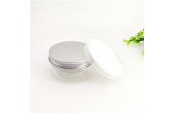 China 100ml Clear Plastic Cylinder With Aluminum Lid / Empty Cosmetic Jars supplier