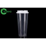 Beverage Cup Plastic Drink Lids White Color With Red Stopper High Stiffness for sale