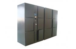 China Supermarket Rental Public Luggage Lockers With Larging Advertising Screen supplier