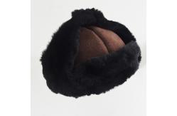 China Trapper Winter Sheepskin Hats Unisex Plush Plain Custom Winter Hat supplier