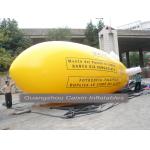 customized giant advertising lighting inflatable dark yellow blimp for sale