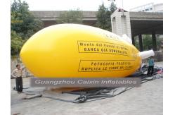 China customized giant advertising lighting inflatable dark yellow blimp supplier