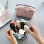 Lady'S Flower Pattern Polyester Cosmetic Makeup Bag for sale