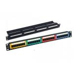 Krone 24 Port Patch Panel UTP , Black Color Unshielded Patch Panel IDC for sale