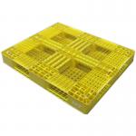 Grid Top Yellow Plastic Pallets Euro HDPE Plastic Pallet For Racking System for sale