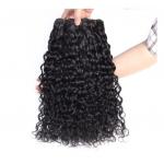 20 Inches Water Wave Long Hair / Virgin Cambodian Hair Extensions Double Weft for sale