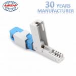 FTTH SC / UPC Fast Connector blue Field assembly Singlemode Flat Optical Fiber Joint Cable for sale