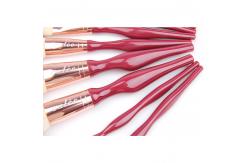 China Ergonomic Design SGS Travel Cosmetic Brushes With Aluminium Ferrule supplier