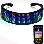 Programmable Anime LED Glasses Customizable Patterns USB Rechargeable App Control for sale