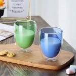 250ml Thermal Insulated Double Walled Glass Coffee Mugs