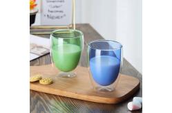 China 250ml Thermal Insulated Double Walled Glass Coffee Mugs supplier