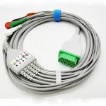 GE Marqutte One Piece 5 Leads ECG Cables And Leadwires Snap Type Portable 11 Pin Connector for sale