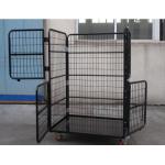 Anti - Theft Lockable Collapsible Wire Container with Latch for Padlocks for sale