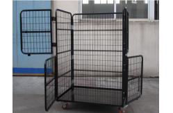 China Anti - Theft Lockable Collapsible Wire Container with Latch for Padlocks supplier