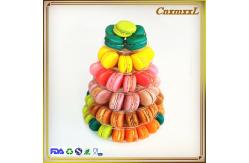 China Plastic Pyramid Display Case 6 Tier Macaron Display Tower Case With Acrylic Base supplier