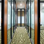 Full Height Office Partition Walls Interior Thickness 12mm Glass Room Dividers for sale