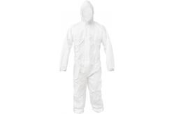 China Long Front Zipper Disposable Protective Suit Elastic Waistband Cuffs Isolation supplier