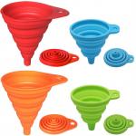 Silicone Collapsible Funnel Set Kitchen Gadget For Bottle Liquid Transfer for sale