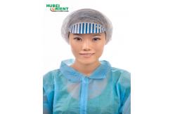 China Disposable Non Woven White Or Blue Protective Head Cover With Peak supplier
