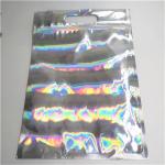 Resealable Aluminium Foil Mylar Bag Zipper Lock Holographic Packaging Bag for sale