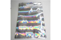 China Resealable Aluminium Foil Mylar Bag Zipper Lock Holographic Packaging Bag supplier