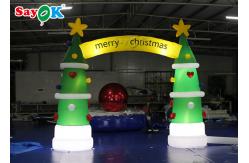 China ROHS Inflatable Holiday Decorations Christmas Tree Arch 4*3.2mH supplier