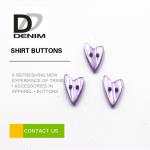 Water Resistant Colored Shirt Buttons Heart Shaped For Women Clothing for sale
