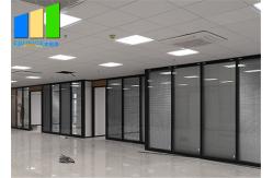China 10mm Clear Tempered Frosted Glass Office Partition Walls With Aluminum Frames supplier