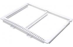 China Refridgerator crisper pan cover with tempered glass, white plastic profile supplier