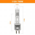 G9.5 Medium Bi Pin Halogen Bulb 750w 115v OSRAM EHG Replacement